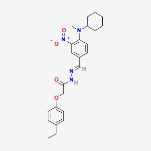 N'-[(E)-{4-[cyclohexyl(methyl)amino]-3-nitrophenyl}methylidene]-2-(4-ethylphenoxy)acetohydrazide