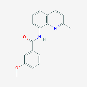 molecular formula C18H16N2O2 B11559654 3-methoxy-N-(2-methylquinolin-8-yl)benzamide 