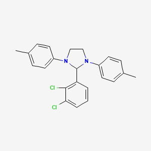 molecular formula C23H22Cl2N2 B11559662 2-(2,3-Dichlorophenyl)-1,3-bis(4-methylphenyl)imidazolidine 