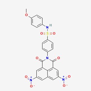 4-(5,8-dinitro-1,3-dioxo-1H-benzo[de]isoquinolin-2(3H)-yl)-N-(4-methoxyphenyl)benzenesulfonamide