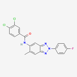 3,4-dichloro-N-[2-(4-fluorophenyl)-6-methyl-2H-1,2,3-benzotriazol-5-yl]benzamide