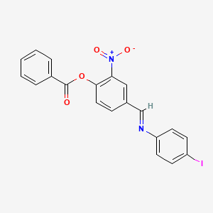 4-[(E)-[(4-Iodophenyl)imino]methyl]-2-nitrophenyl benzoate