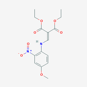 Ethyl alpha-carbethoxy-beta-[4-methoxy-2-nitroanilino]acrylate