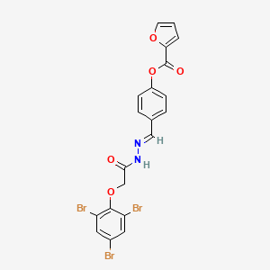 4-[(E)-{2-[(2,4,6-tribromophenoxy)acetyl]hydrazinylidene}methyl]phenyl furan-2-carboxylate