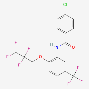 4-chloro-N-[2-(2,2,3,3-tetrafluoropropoxy)-5-(trifluoromethyl)phenyl]benzamide