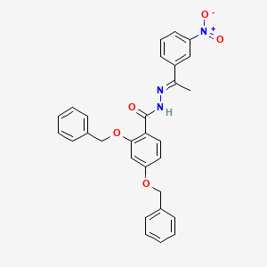 2,4-bis(benzyloxy)-N'-[(1E)-1-(3-nitrophenyl)ethylidene]benzohydrazide