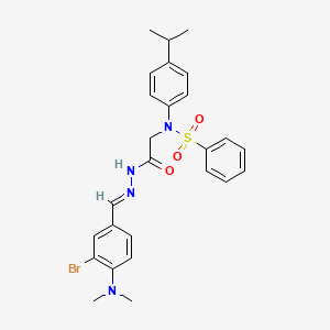 N-({N'-[(E)-[3-Bromo-4-(dimethylamino)phenyl]methylidene]hydrazinecarbonyl}methyl)-N-[4-(propan-2-YL)phenyl]benzenesulfonamide