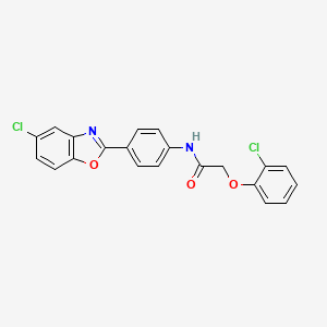 N-[4-(5-chloro-1,3-benzoxazol-2-yl)phenyl]-2-(2-chlorophenoxy)acetamide