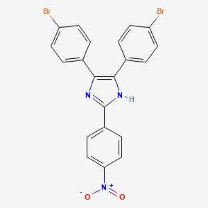 molecular formula C21H13Br2N3O2 B11559781 4,5-bis(4-bromophenyl)-2-(4-nitrophenyl)-1H-imidazole 