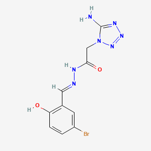 2-(5-amino-1H-tetrazol-1-yl)-N'-[(E)-(5-bromo-2-hydroxyphenyl)methylidene]acetohydrazide