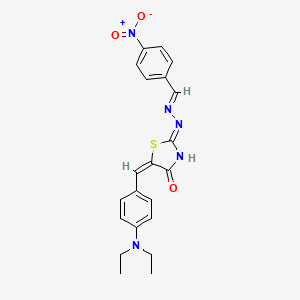 (2Z,5E)-5-[4-(diethylamino)benzylidene]-2-[(2E)-(4-nitrobenzylidene)hydrazinylidene]-1,3-thiazolidin-4-one