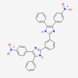 molecular formula C36H24N6O4 B11559823 4-(4-nitrophenyl)-2-{3-[4-(4-nitrophenyl)-5-phenyl-1H-imidazol-2-yl]phenyl}-5-phenyl-1H-imidazole 