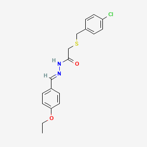 2-[(4-chlorobenzyl)sulfanyl]-N'-[(E)-(4-ethoxyphenyl)methylidene]acetohydrazide