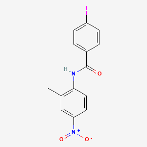 molecular formula C14H11IN2O3 B11559845 4-iodo-N-(2-methyl-4-nitrophenyl)benzamide 