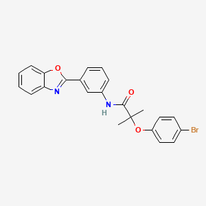 N-[3-(1,3-benzoxazol-2-yl)phenyl]-2-(4-bromophenoxy)-2-methylpropanamide