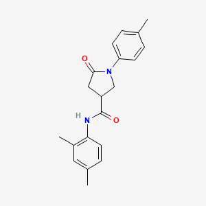 molecular formula C20H22N2O2 B11559856 N-(2,4-dimethylphenyl)-1-(4-methylphenyl)-5-oxopyrrolidine-3-carboxamide 