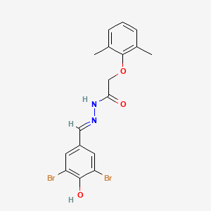 molecular formula C17H16Br2N2O3 B11559872 N'-[(E)-(3,5-dibromo-4-hydroxyphenyl)methylidene]-2-(2,6-dimethylphenoxy)acetohydrazide 