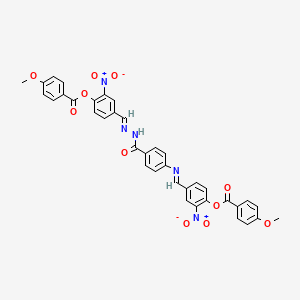 4-{(Z)-[(4-{[(2E)-2-(4-{[(4-methoxyphenyl)carbonyl]oxy}-3-nitrobenzylidene)hydrazinyl]carbonyl}phenyl)imino]methyl}-2-nitrophenyl 4-methoxybenzoate