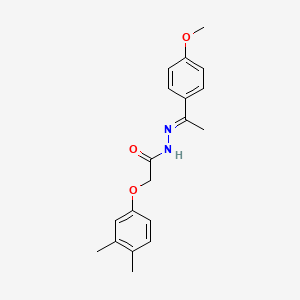 molecular formula C19H22N2O3 B11559892 2-(3,4-dimethylphenoxy)-N'-[(1E)-1-(4-methoxyphenyl)ethylidene]acetohydrazide 