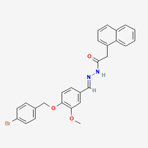 N'-[(E)-{4-[(4-Bromophenyl)methoxy]-3-methoxyphenyl}methylidene]-2-(naphthalen-1-YL)acetohydrazide