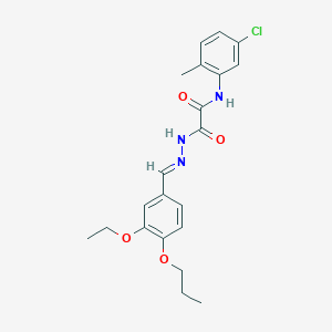 N-(5-chloro-2-methylphenyl)-2-[(2E)-2-(3-ethoxy-4-propoxybenzylidene)hydrazinyl]-2-oxoacetamide