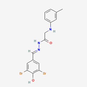 molecular formula C16H15Br2N3O2 B11559911 N'-[(E)-(3,5-Dibromo-4-hydroxyphenyl)methylidene]-2-[(3-methylphenyl)amino]acetohydrazide 