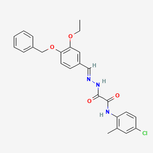 molecular formula C25H24ClN3O4 B11559913 2-{(2E)-2-[4-(benzyloxy)-3-ethoxybenzylidene]hydrazinyl}-N-(4-chloro-2-methylphenyl)-2-oxoacetamide 