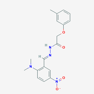 N'-[(E)-[2-(Dimethylamino)-5-nitrophenyl]methylidene]-2-(3-methylphenoxy)acetohydrazide