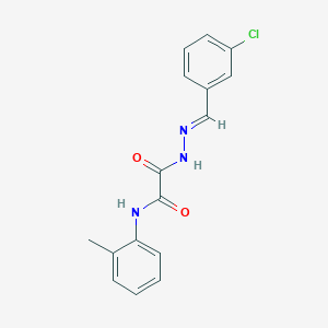 molecular formula C16H14ClN3O2 B11559920 2-[(2E)-2-(3-chlorobenzylidene)hydrazino]-N-(2-methylphenyl)-2-oxoacetamide 