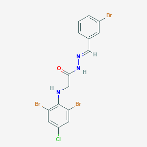 N'-[(E)-(3-Bromophenyl)methylidene]-2-[(2,6-dibromo-4-chlorophenyl)amino]acetohydrazide