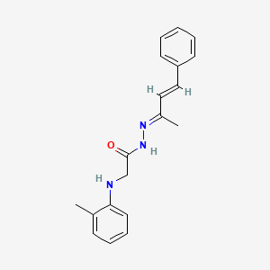 2-[(2-methylphenyl)amino]-N'-[(2E,3E)-4-phenylbut-3-en-2-ylidene]acetohydrazide (non-preferred name)