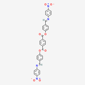 molecular formula C34H22N4O8 B11559971 bis(4-{(E)-[(4-nitrophenyl)imino]methyl}phenyl) benzene-1,4-dicarboxylate 