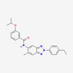 N-[2-(4-ethylphenyl)-6-methyl-2H-benzotriazol-5-yl]-3-(propan-2-yloxy)benzamide