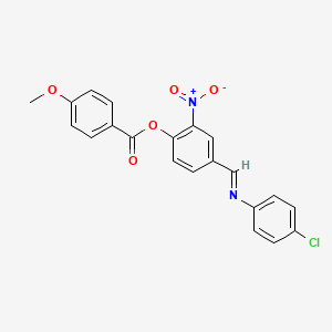 4-[(E)-[(4-Chlorophenyl)imino]methyl]-2-nitrophenyl 4-methoxybenzoate