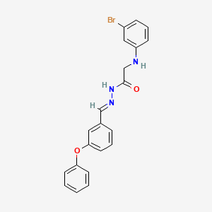 2-[(3-Bromophenyl)amino]-N'-[(E)-(3-phenoxyphenyl)methylidene]acetohydrazide