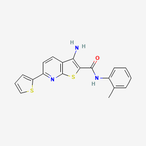 3-amino-N-(2-methylphenyl)-6-(thiophen-2-yl)thieno[2,3-b]pyridine-2-carboxamide