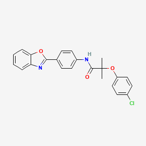 N-[4-(1,3-benzoxazol-2-yl)phenyl]-2-(4-chlorophenoxy)-2-methylpropanamide