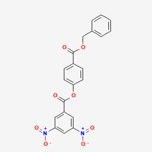 molecular formula C21H14N2O8 B11560047 4-[(Benzyloxy)carbonyl]phenyl 3,5-dinitrobenzoate 