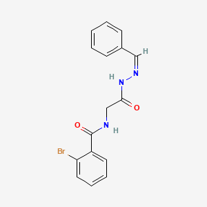 2-Bromo-N-({N'-[(Z)-phenylmethylidene]hydrazinecarbonyl}methyl)benzamide