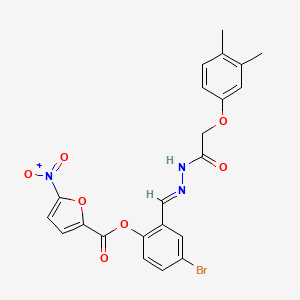 4-bromo-2-[(E)-{2-[(3,4-dimethylphenoxy)acetyl]hydrazinylidene}methyl]phenyl 5-nitrofuran-2-carboxylate