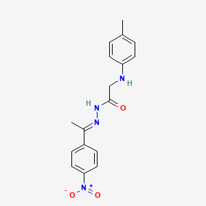 2-[(4-Methylphenyl)amino]-N'-[(1E)-1-(4-nitrophenyl)ethylidene]acetohydrazide