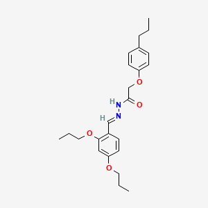 molecular formula C24H32N2O4 B11560069 N'-[(E)-(2,4-dipropoxyphenyl)methylidene]-2-(4-propylphenoxy)acetohydrazide 