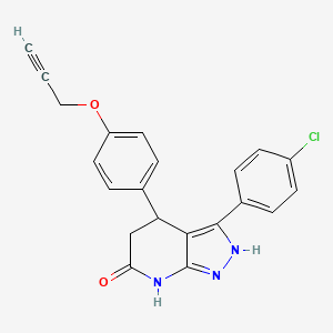 3-(4-chlorophenyl)-4-[4-(2-propynyloxy)phenyl]-1,4,5,7-tetrahydro-6H-pyrazolo[3,4-b]pyridin-6-one