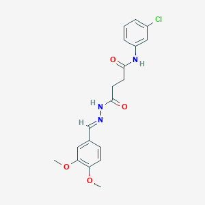 N-(3-chlorophenyl)-4-[(2E)-2-(3,4-dimethoxybenzylidene)hydrazinyl]-4-oxobutanamide