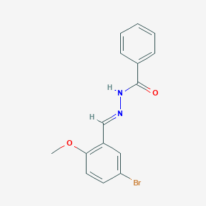 molecular formula C15H13BrN2O2 B11560129 N'-[(E)-(5-Bromo-2-methoxyphenyl)methylidene]benzohydrazide 