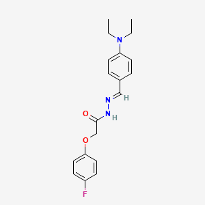 molecular formula C19H22FN3O2 B11560132 N'-[(E)-[4-(Diethylamino)phenyl]methylidene]-2-(4-fluorophenoxy)acetohydrazide 