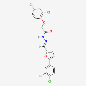 2-(2,4-Dichlorophenoxy)-N'-[(E)-[5-(3,4-dichlorophenyl)furan-2-YL]methylidene]acetohydrazide