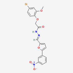 2-(4-Bromo-2-methoxyphenoxy)-N'-[(E)-[5-(3-nitrophenyl)furan-2-YL]methylidene]acetohydrazide