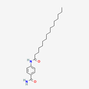 molecular formula C23H38N2O2 B11560189 4-(Hexadecanoylamino)benzamide 