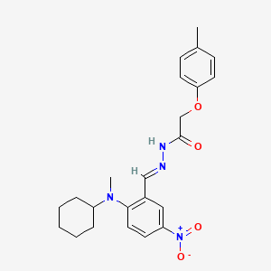 N'-[(E)-{2-[cyclohexyl(methyl)amino]-5-nitrophenyl}methylidene]-2-(4-methylphenoxy)acetohydrazide